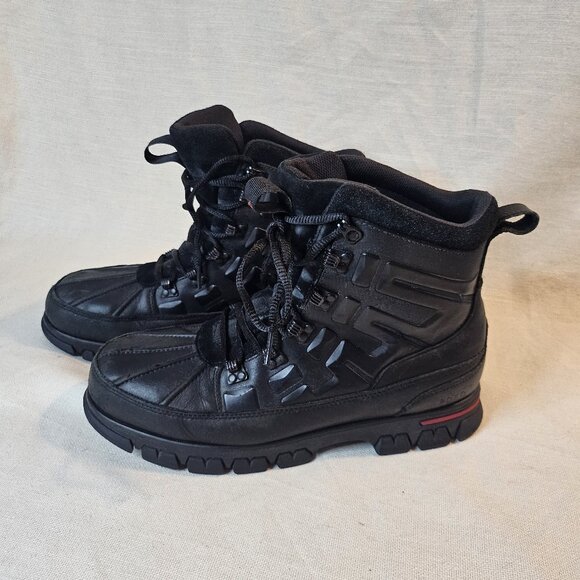 Polo Ralph Lauren Men's Black Delton Boots - Size 10.5 - Picture 1 of 9